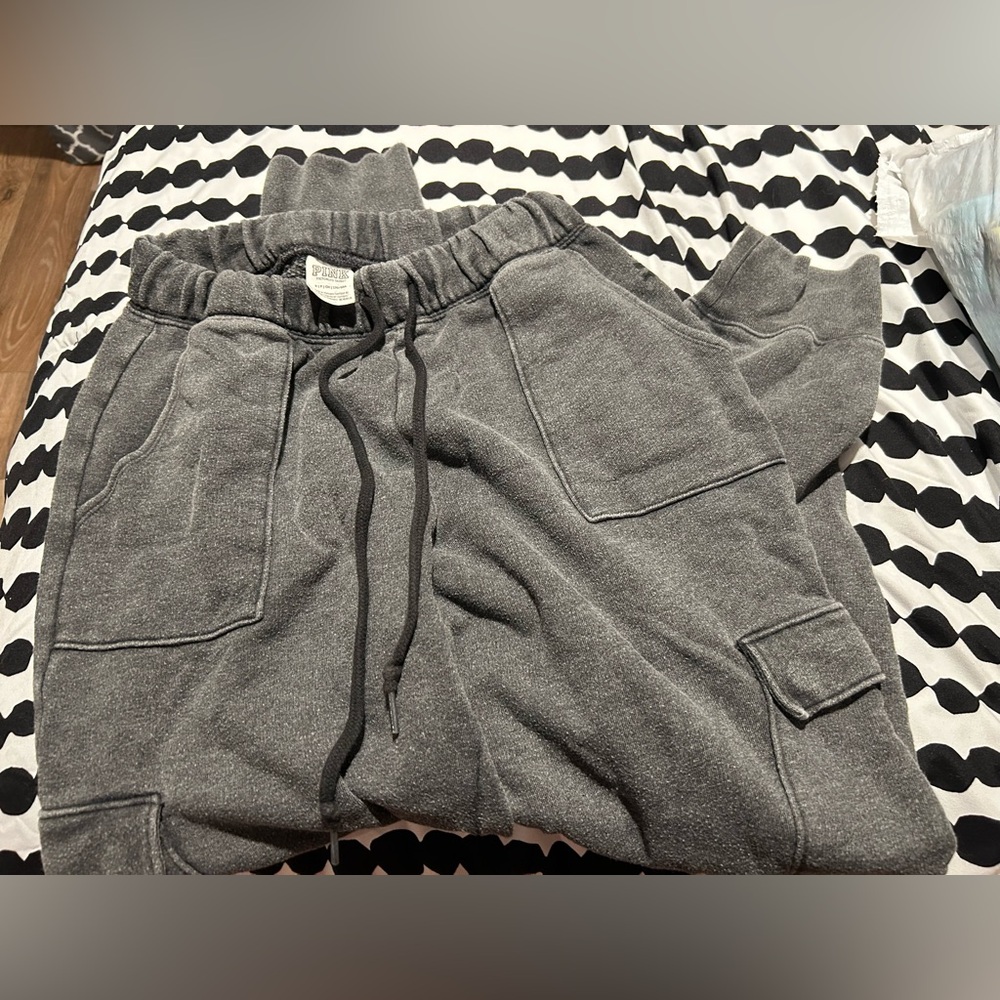 PINK grey sweatpants